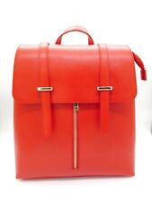 zaino donna artigianale viaggio zainetto lavoro vera pelle Rosso made in Italy