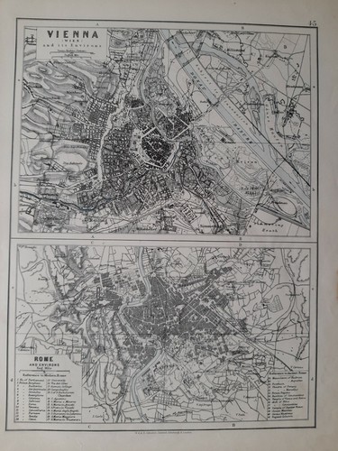 1906 map vienna wien city - 1906,