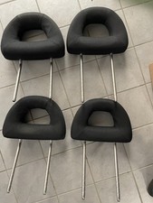 4x Poggiatesta Golf Bora 1998-2003 Tessuto Nero Rigato
