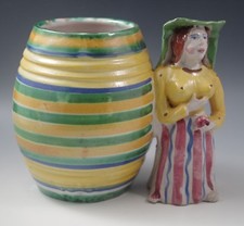 VIETRI ICS ITALIA CERAMICA MAIOLICA ANNI 40 GRANDE STATUINA BOTTE VASO ARTE POPOLARE