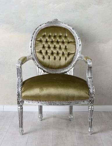 Poltrona braccioli antico - poltrona,