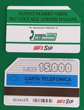 Rara scheda telefonica usata Nuovo numero verde da lire 15000 come foto