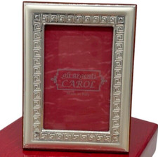 Cornice lussuosa in arte greca bilaminata in Argento Firmata sopramobile salotto