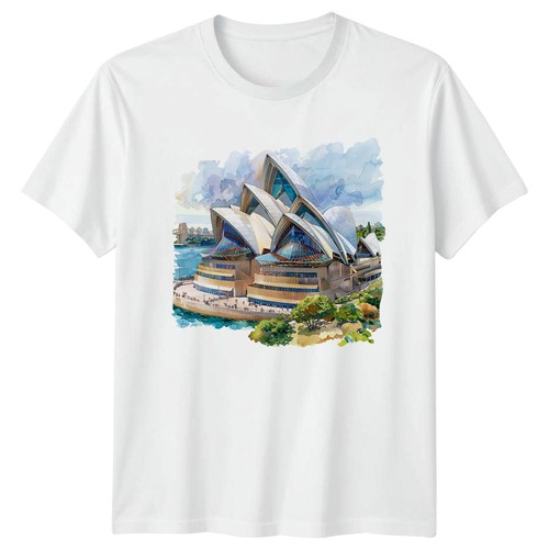 Shirt uomo sydney opera - t-shirt,