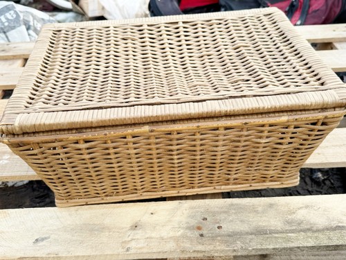 Vintage wicker storage - vintage, box