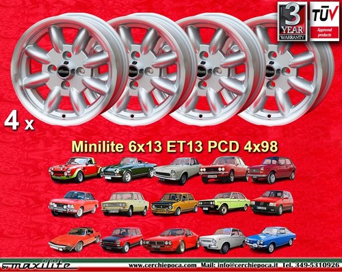 Cerchi fiat minilite 6x13 - cerchi,