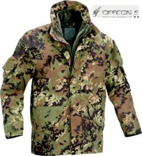 Defcon 5 giacca parka over jacket mimetica vegetata italiana militare lll gen.