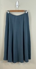 Eileen Fisher Women’s Sz Small Silk Midi Skirt Double Crepe Holiday Minimalist