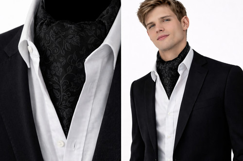 Cravatta ascot uomo design - cravatta,