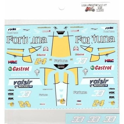 Decalcomanie per tamiya 12 - decalcomanie, 1/12