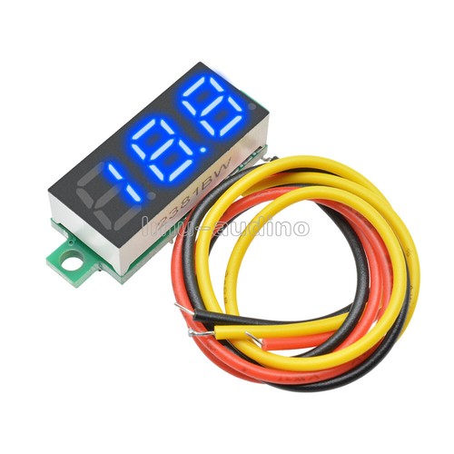 Voltmetro led dc 0 - led,