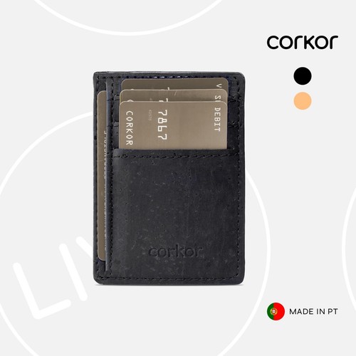 Corkor vegan cork portafoglio - corkor,