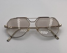 MCM2017 724 Shiny Gold Rectangular MCM Aviator Eyeglasses 56 mm - FRAMES ONLY