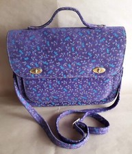 Borsa cartella rivestita in camoscio Naj Oleari satchel vintage anni80 nuova!!