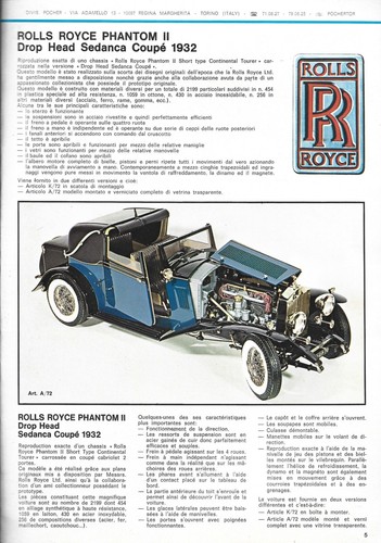 Pocher catalogo rivarossi - catalogo, auto