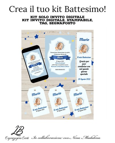 Kit invito battesimo cresima - kit, battesimo,