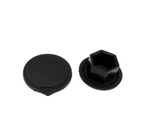 PAIR CAPS BLACK CAP NUT COVER