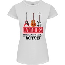 Maggio Start Talking About Chitarre Chitarrista Donna Minuta Taglio Maglietta