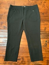 Pantaloni da equitazione Prada grigio antracite nero lana cropped alla caviglia, taglia 10 | 46