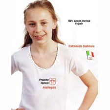 3 PEZZI MAGLIA BIMBA MEZZA MANICA LEABLE ART. 236 CALDO COTONE INTERLOCK FELPATO