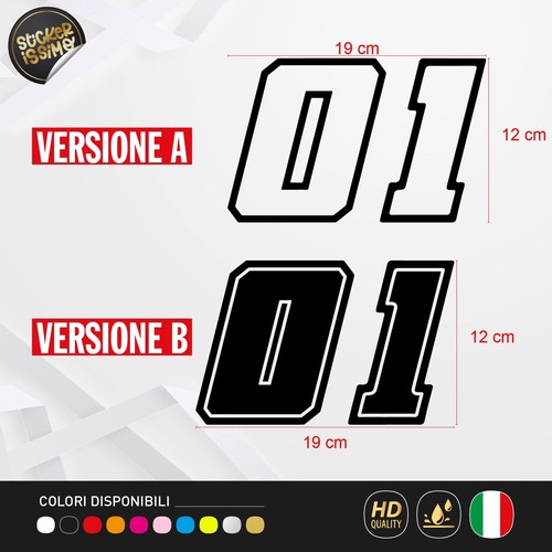 Coppia numeri adesivi - coppia,