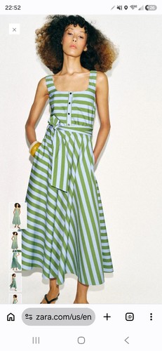 Abito midi zara righe - midi,