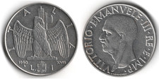 Italia 1 lira, 1940 Amagnetica