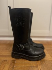 Stivali stivaletti Geox da bambina scarpe invernali per bimba in pelle nero