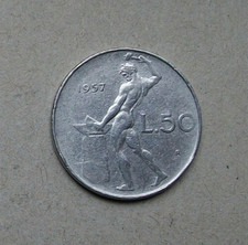 1957 50 LIRE VULCANO