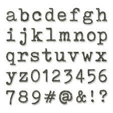 FUSTELLA THINLITS SIZZIX "ALFABETO TINY TYPE MINUSCOLO" 664407 STAMPA BIG SHOT