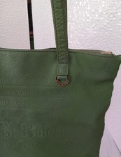 Bulgari - Borsa verde in vera