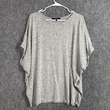 Camicetta top in maglia Quince donna taglia XL grigio erica spazzolata maglietta lounge accogliente