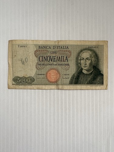 Italia 5000 lire 1964 - italia,