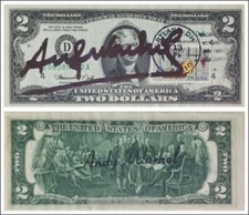 WARHOL ANDY Pittsburgh 1928 - New York 1987 "2 Dollars - D06385050A" Banconota
