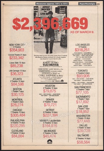 Taxi driver orig - 1976, stampa