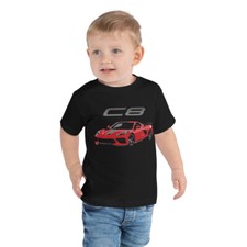 T-shirt manica corta bambino Red Vette C8 Mid Engine 2021
