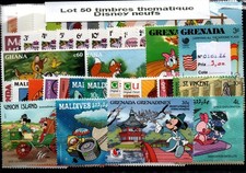 Lot timbres thematique "