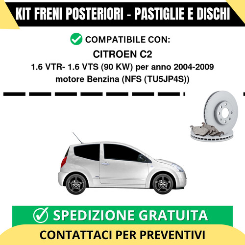 Kit freni posteriori per - posteriori,
