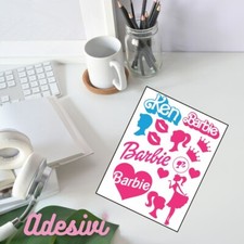 Kit adesivi barbie decorazione - adesivi,