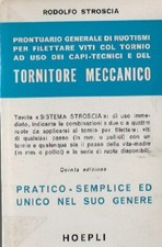 TORNITORE MECCANICO PRONTUARIO GENERALE HOEPLI STROSCIA 1968