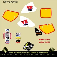 Yamaha 1987 Yz 490 Kit Grafica