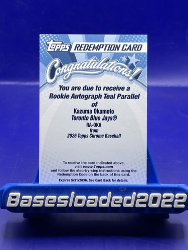 Kazuma okamoto 2026 topps - kazuma,