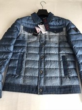 Guess Giubbino Jeans Piumino Light Uomo Tg.Xs/S Denim Azzurro