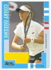 ELENA DEMENTIEVA "COURT QUEENS CARD CQ6 /500" ASSO FIRMA SERIE 2005