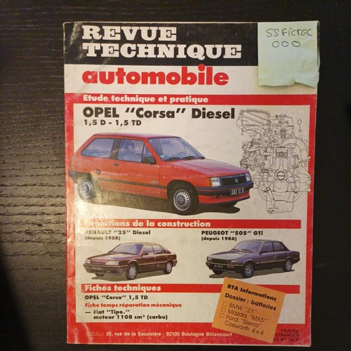 Revue technique opel corsa - technique, a