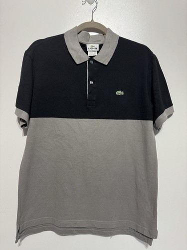 Polo lacoste gris noir - lacoste,