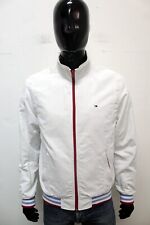 Tommy Hilfiger Giubbotto Uomo Taglia S Giacca Bianca Da Mezza Stagione Giubbino