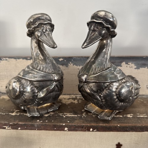 Coppia piatti argento vintage
