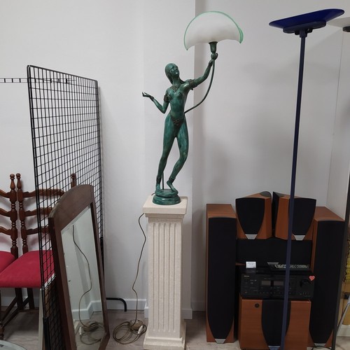 Lampada bronzo figura - bronzo,