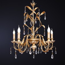 Lampadario 5 luci in ferro